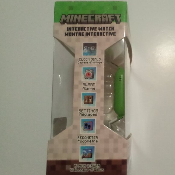 MINECRAFT INTERACTIVE SMART WATCH FOR CHILDREN 6 AND UP UNISEX MODEL # MIN4154 - Picture 6 of 8